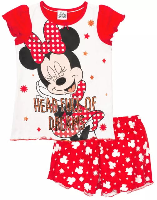 T-shirt e pantaloncini da pigiama da bambina Disney Minnie Mouse PJ Set