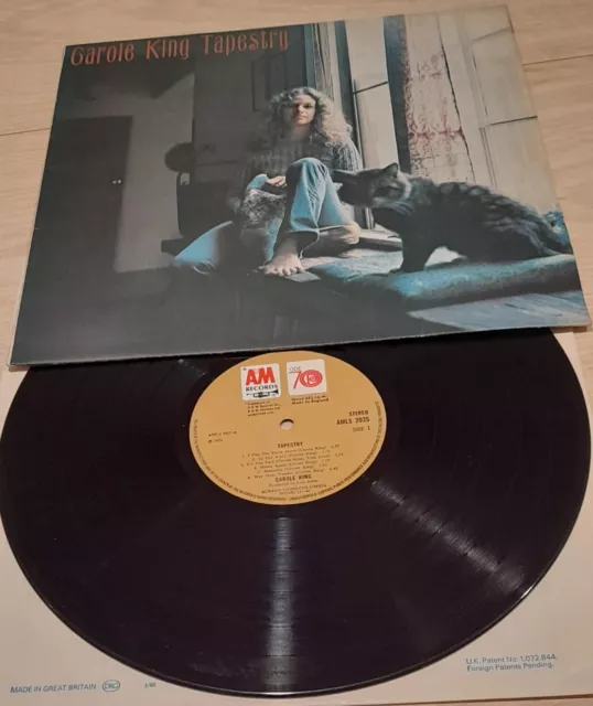 Carole King Tapestry Uk Lp 1971 A&M Stereo Amls 2025 A2 / B2   Rare Red Vinyl Ex