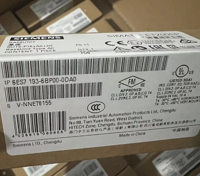 1pcs SIEMENS  6ES7193-6BP00-0DA0