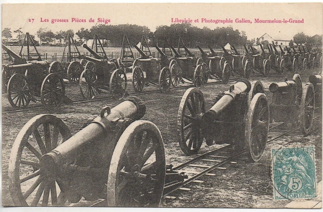 CHALONS SUR MARNE - Marne - CPA 51 - Vie MILITAIRE - le camp - Artillerie Canons