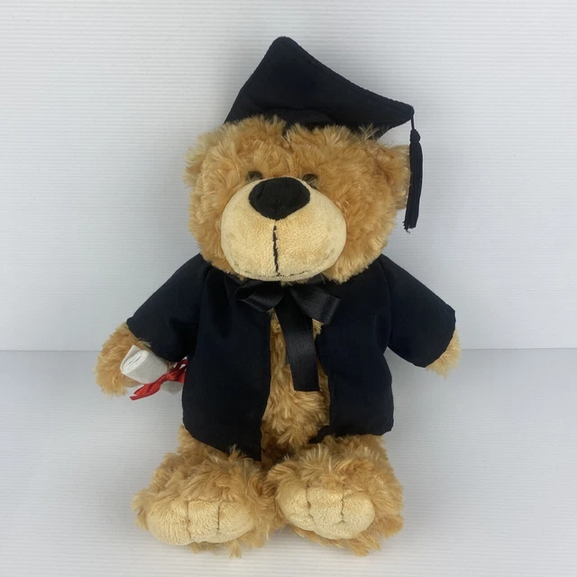 Korimco Graduation Bear Plush Brown Soft Stuffed Teddy Cuddle Toy Cloak Hat 35cm