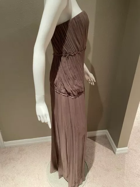 Vera Wang mocha silk gown Size 6 3