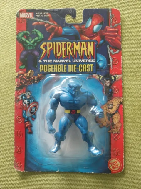 Marvel Spider-Man X-Men Beast Die-Cast Poseable (2003) Toy Biz 2.5” NEW