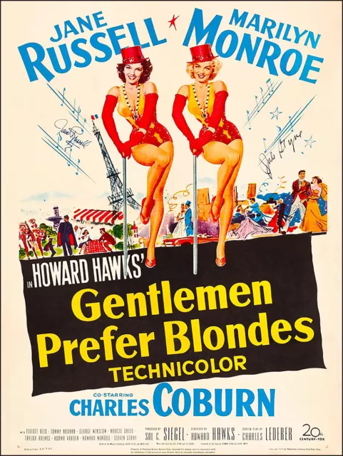 Marilyn Monroe Gentlemen prefer blondes movie poster reproduction metal sign