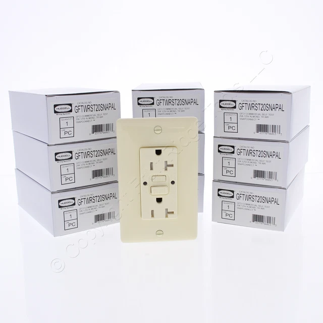 10 HUBBELL 20A SNAPConnect SelfTesting Tamper Weather GFCI Outlets