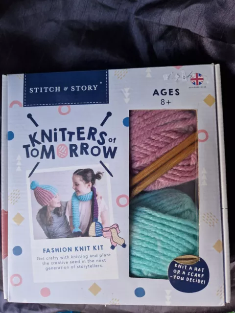 Stitch & Story Mode Strickset Strickset Einen Hut Oder Schal Handwerkskit