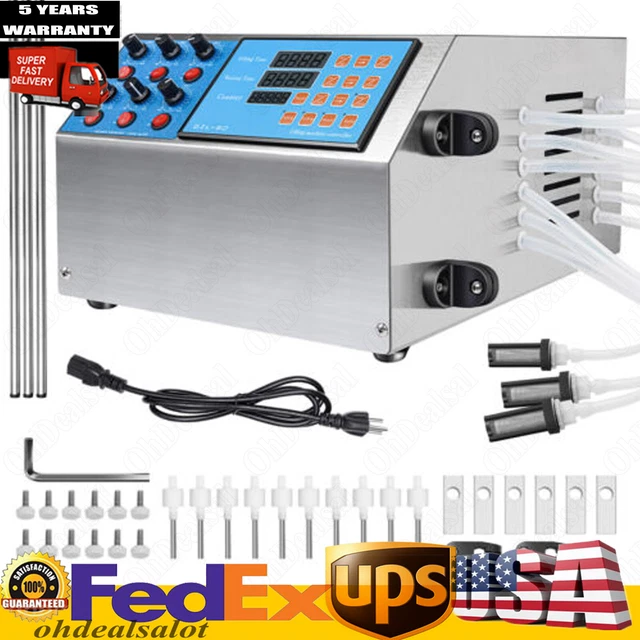 6 Head Semi-automatic Liquid Filling Machine Electric Bottle Filler Stainless