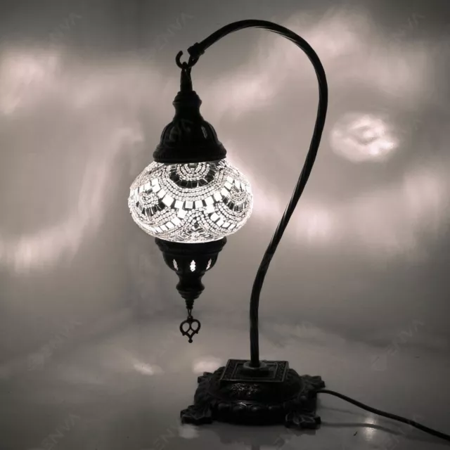 Lampada a mosaico a collo di cigno tiffany turca marocchina fatta a mano