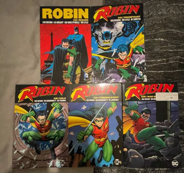 DC Comics: ROBIN by Chuck Dixon LOT TPB VOL 1-5, RARE, OOP