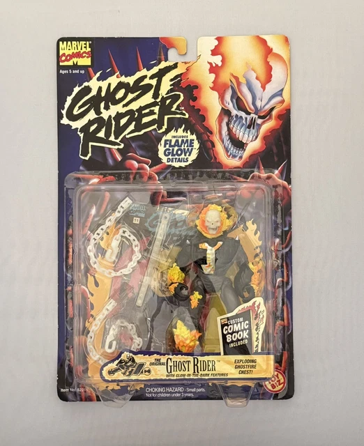 Exploding Ghost VINTAGE GHOST RIDER Action Figure Exploding Ghostfire Chest Toybiz ...