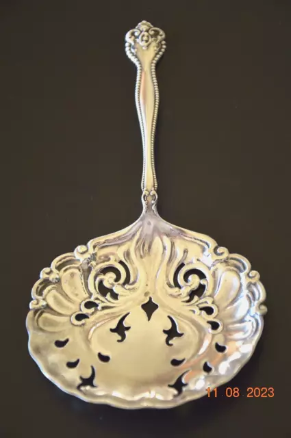 Antique "Raleigh" Alvin Solid Sterling Silver Repousse Bon Bon W/Pierced Bowl
