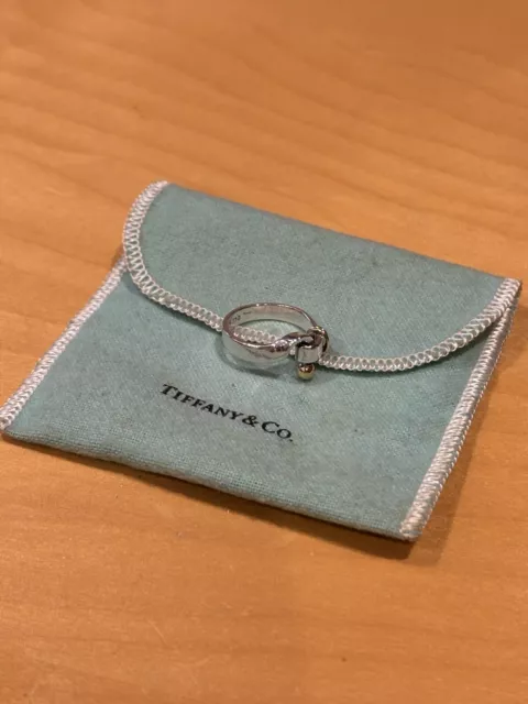 Tiffany&Co Eye and Hook 925 Silver and 750 Yellow Gold Ring