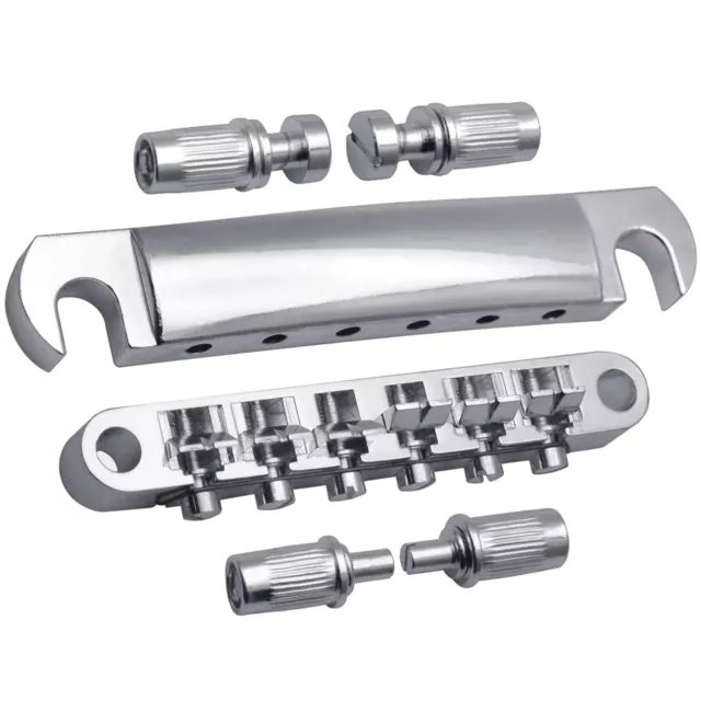 6 Strings Guitar Tune-O-matic Bridge And Tailpiece With Posts For LP Electric