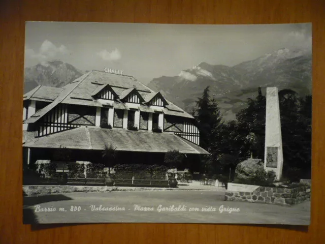 Barzio - Lecco - Valsassina - Piazza Garibaldi - Commemorativo!