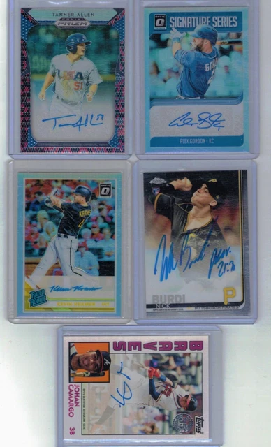 15 Card Autograph Lot-Serial Numbered, Refractors, On Card & Sticker Autos #2