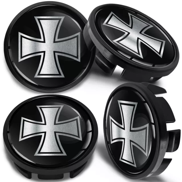 Compatible with VW Wheel Center Caps Hubcaps 65mm 3B7601 171 Silver Cross CV 32