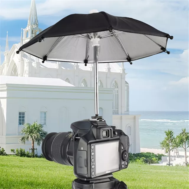 DSLR Camera Umbrella Parasol Universal Hot Shoe Cover Mount Sunshade Rain Holder