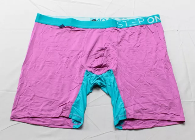 Step One Men's Bamboo Viscose Boxer Briefs CL5 Purple/Teal Size 3XL NWT
