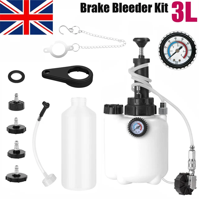 BlueSpot One Person Brake Clutch Vacuum Bleeder Pump - Pneumatic Bleeding Kit 07964