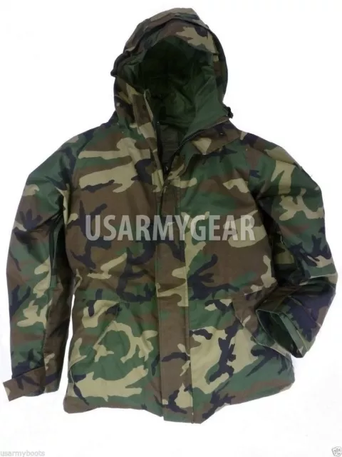 New US Army Cold Wet Weather Gen 1 ECWCS Woodland Goretex Parka Jacket S M L XL