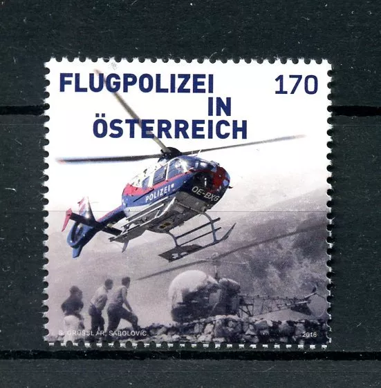 [D*] Austria 2016 MNH Air Police 1v Set Helicopters Aviation Stamps