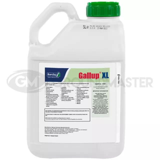 5L Gallup XL Very Strong Professional Glyphosate Garden Weedkiller Kills Roots