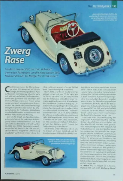 MG TD MIDGET Mk II  in 1-43 von Neo...ein Modellbericht  #1707c