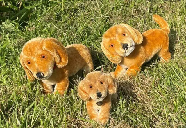 FAMILY OF 3 Old Steiff Bazi Dachshund Dogs 1950S 1960S 1 Has Button Vintage 95.00 PicClick UK