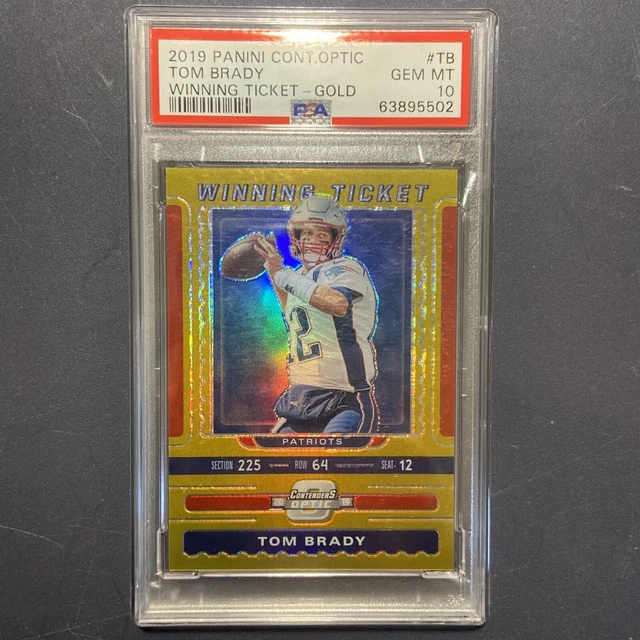 2019 Panini Contenders Optic Winning Ticket Gold Tom Brady #10/10 - PSA 10
