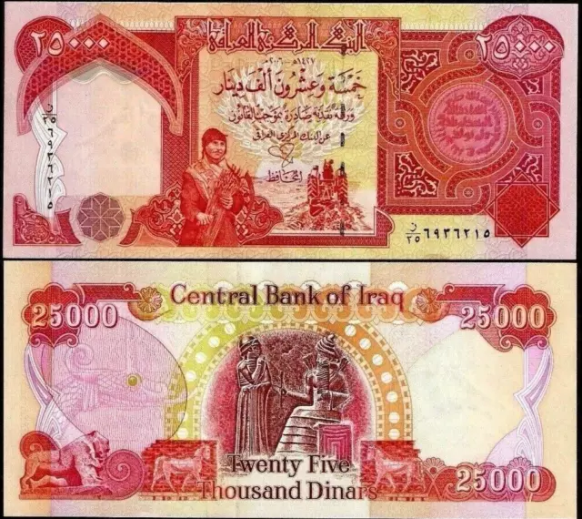 1 Million Iraqi Dinar  (40 x 25,000) Crisp & Uncirculated!! IQD! ⭐️