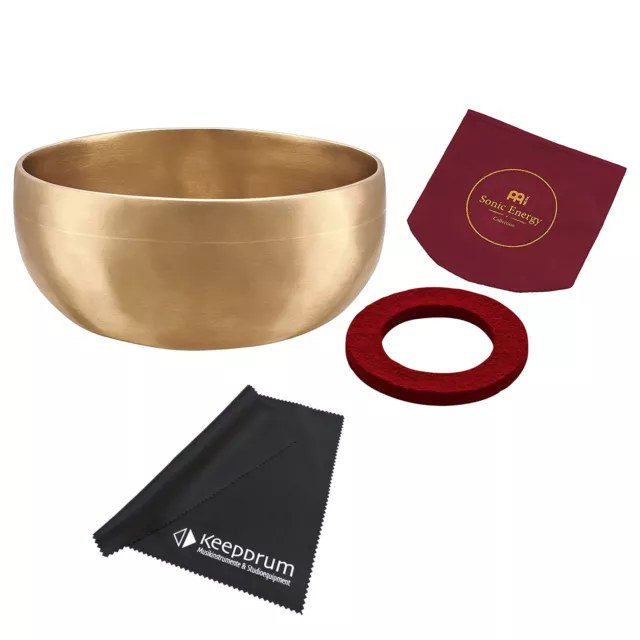 Meinl Sonic Energy Bronze Klangschale Singing Bowl für Meditation Yoga + Tuch