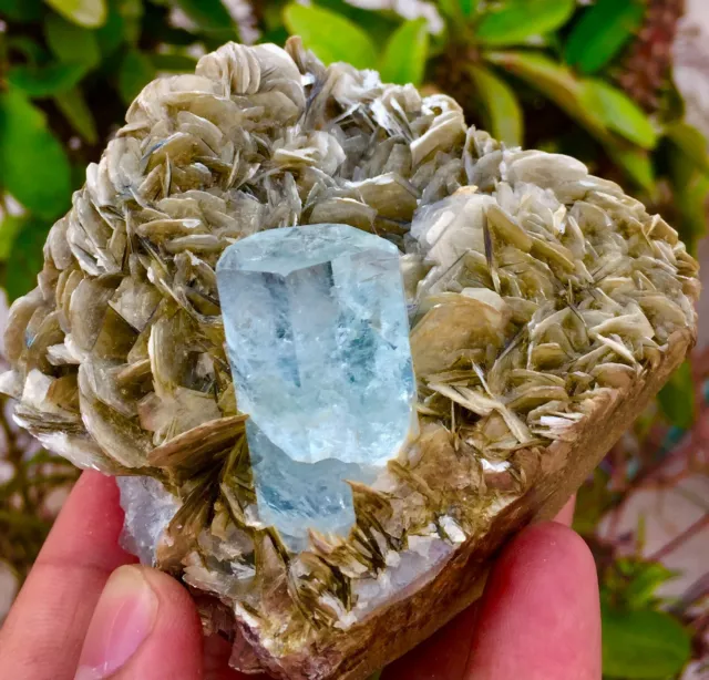 2185 Cts Top Class Terminated Blue Color Aquamarine with Muscovite specimen