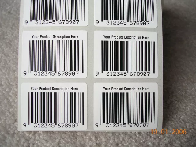 * 1000 * Ean13 Barcode Labels * Barcode * Retail Product *