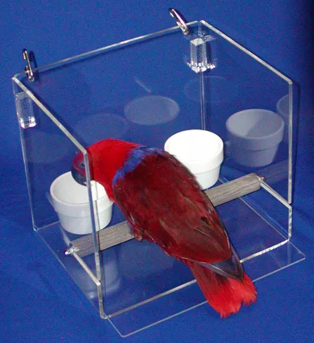 ENSEMBLE MOINS MESS FEEDER HAUT pour cage ou dessus de table perroquet contrôle mess oiseau