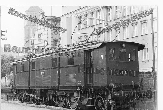 altes Baryt-Foto DR E77 10 Rostock 1973 - ca. 10x14