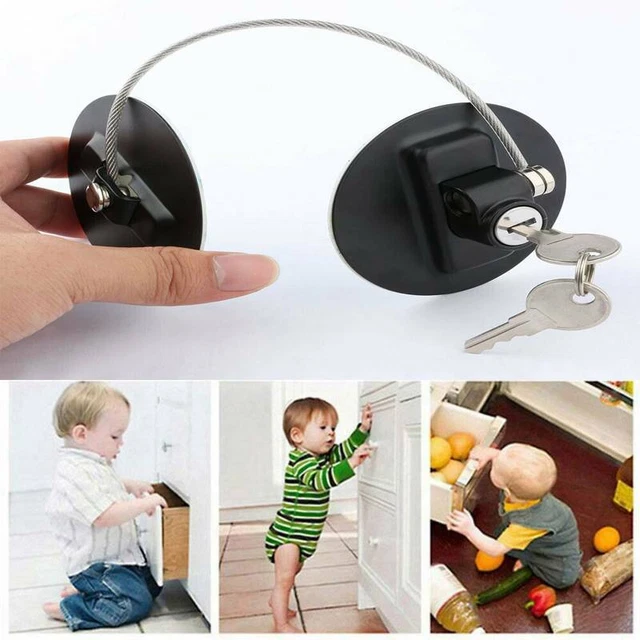 Baby Kid Child Safety Lock Proof Cabinet Window Fridge Cupboard Door Drawer