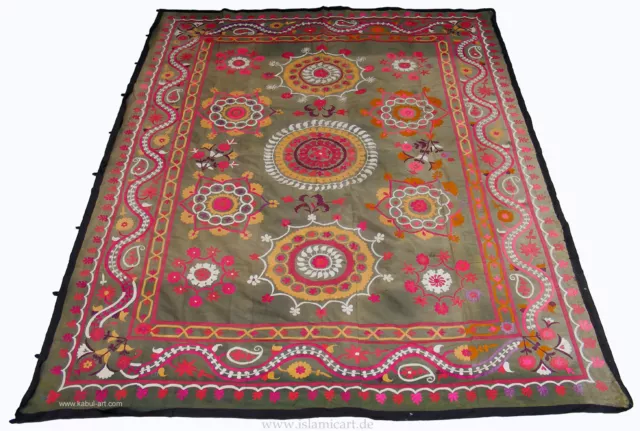 antik orient Uzbek Seide Bettüberwurf wandbehang Suzani hand embroidered SZ-101