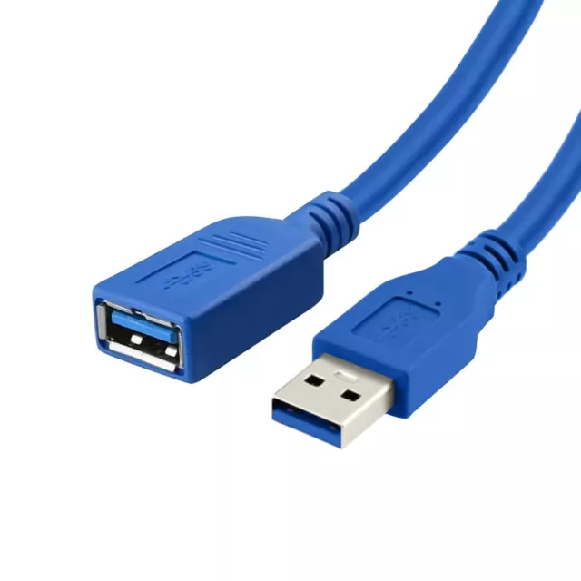 USB 3.0 High Speed extension Cable Lead A Male To Female Extention Extender Blue