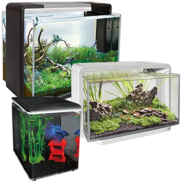 Superfish Home Aquarium with Filter Pump & LED Lighting Easy Setup Fish Tank