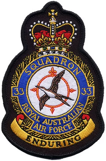 33 Squadron Crest RAAF Australian Air Force Patch Australia