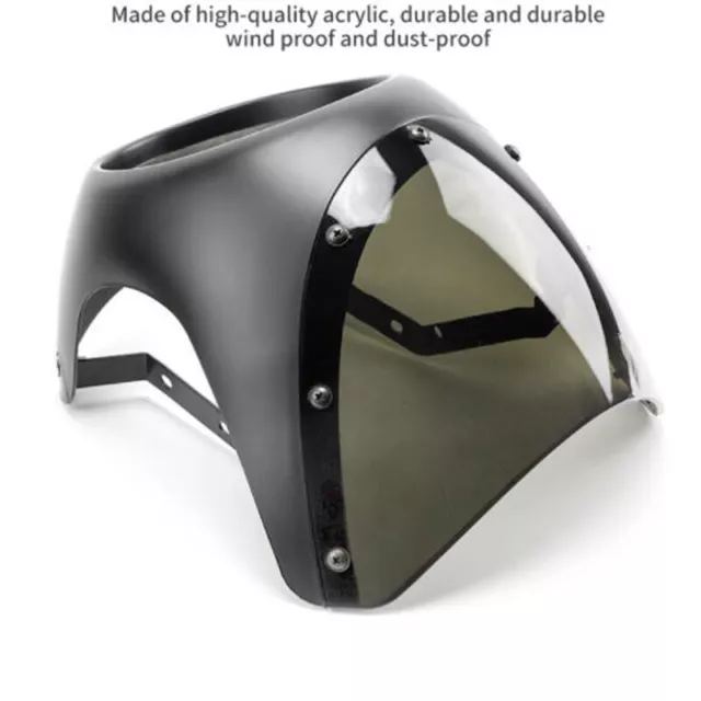 Motorcycle 7" Cafe Racer Headlight Fairing & Windshield Screen Cover ABS