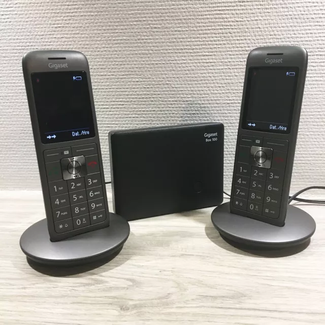 Gigaset - Gigaset AS405 Duo Téléphone fixe DECT/GAP Blanc - Téléphone fixe  filaire - Rue du Commerce