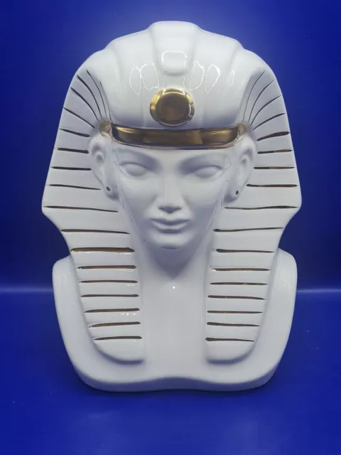 White Bust Figurine Of King Tutankhamun Egypt