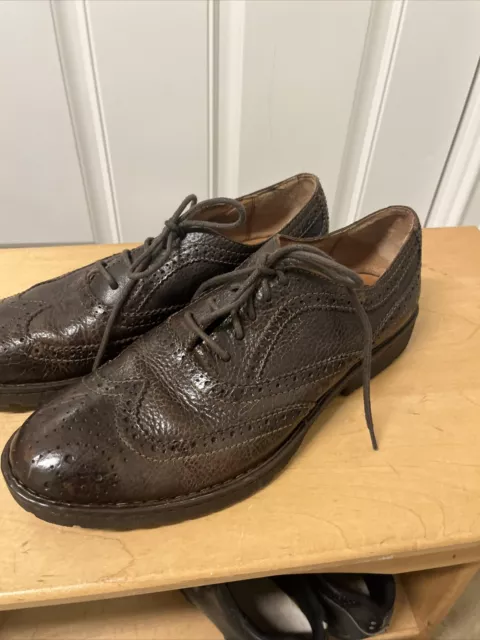 BORN BROGUE OXFORD Dress Shoes Men Size 12 Brown Leather Up $50.00 ...