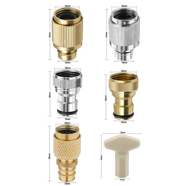 Garden Hose Adapter Tap Water Pipe 1/2" Connector Quick Connection for Faucet