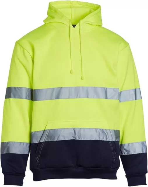 Blackrock Hi Vis Hoody Hooded Sweatshirt HiViz Hoodie Warm Yellow Navy Blue