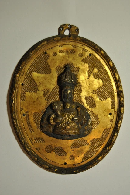 Sculpture, Vierge - bois polychrome - XVIIIe siècle - Catawiki