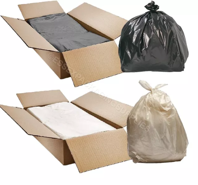 Bin Bags Clear & Black Refuse Bags Peddle Bin Trash Can Heavy Duty
