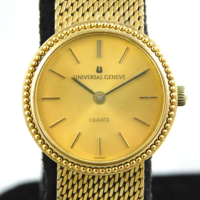 UNIVERSAL GENEVE GOLD Dial Women's Vintage Watch Swiss Made Quartz ...