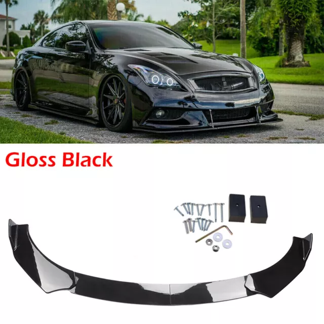Gloss Black Front Bumper Lip Spoiler Splitter For Infiniti G37 G35 G25 Sedan